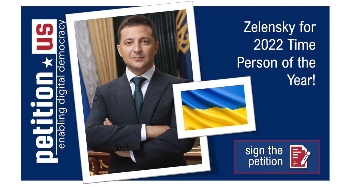 Ukrainian President Zelensky for 2022 Time Person of the Year